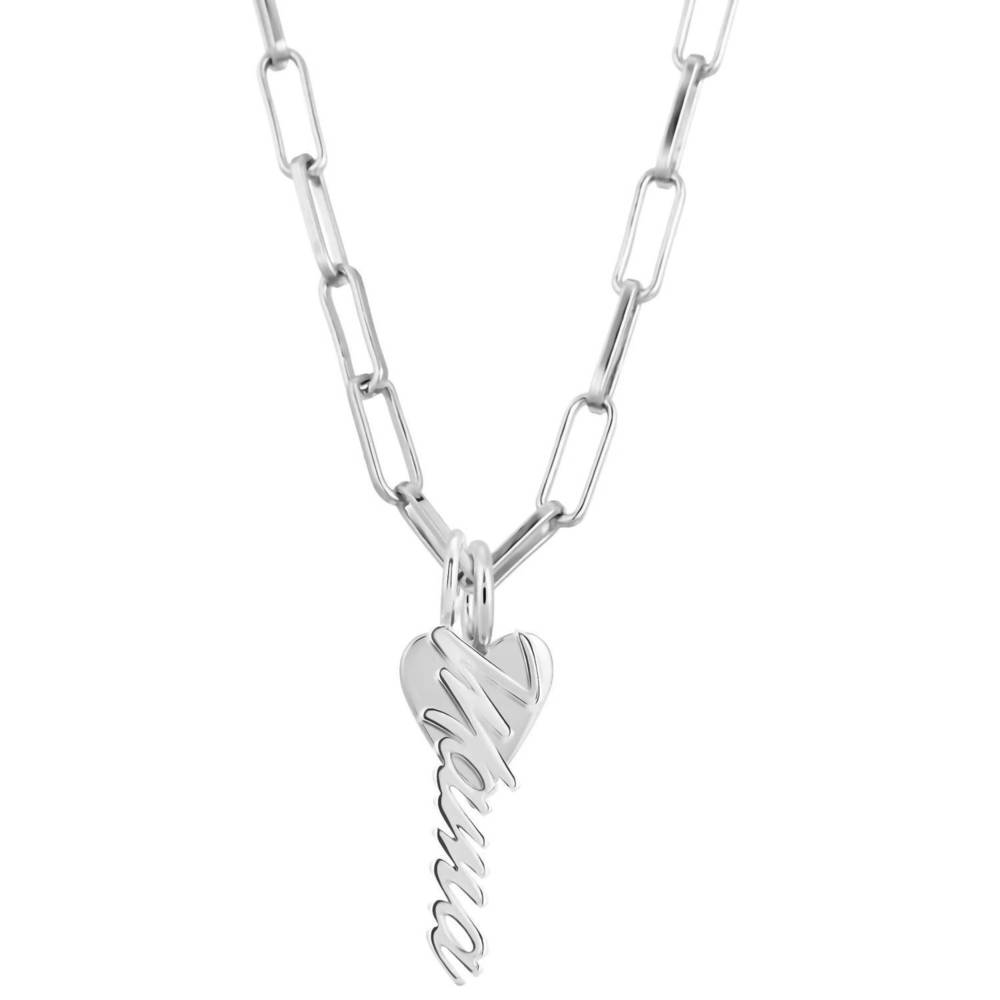 NEW EKLEXIC women's mara charm necklace in silver